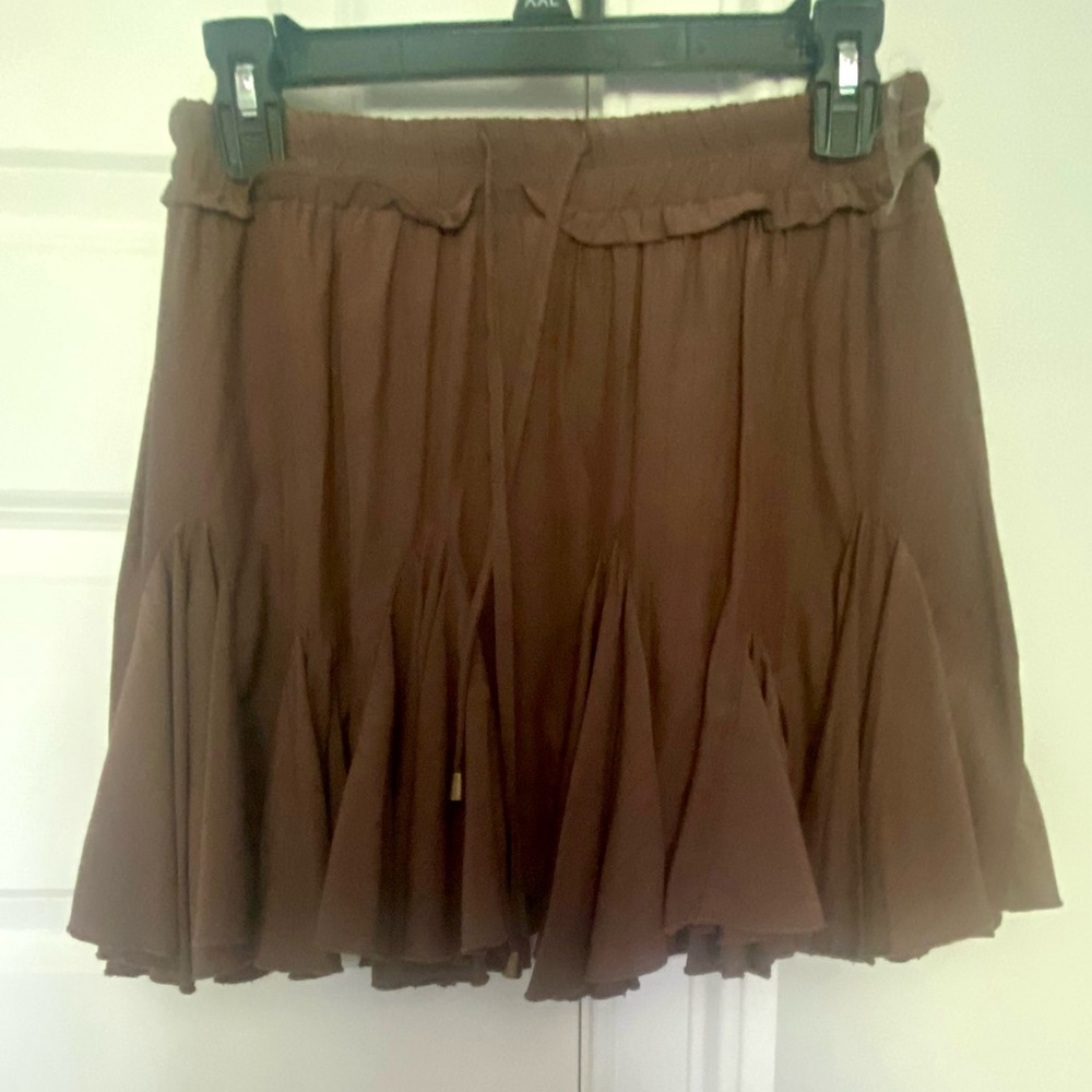 Brown Ruffle Skirt